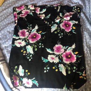 NWOT Express Floral Shirt